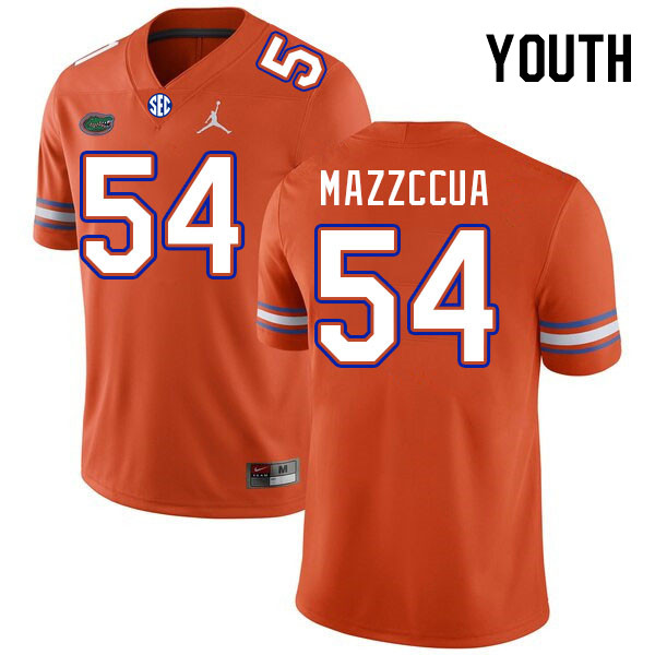 Youth #54 Micah Mazzccua Florida Gators College Football Jerseys Stitched-Orange